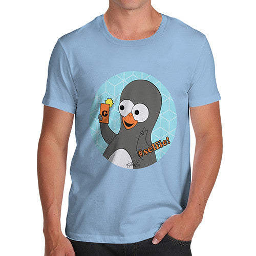 Men's Guin Penguin #Selfie! Emoticon T-Shirt