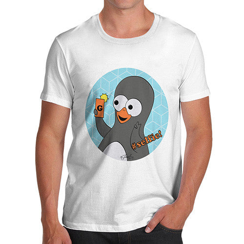 Men's Guin Penguin #Selfie! Emoticon T-Shirt