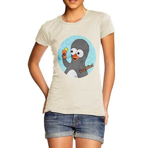 Women's Guin Penguin #Selfie! Emoticon T-Shirt