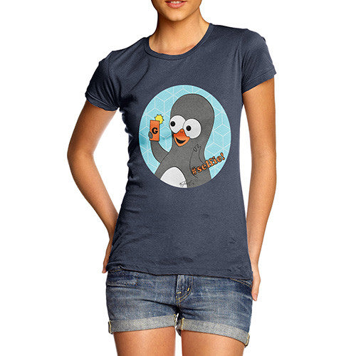 Women's Guin Penguin #Selfie! Emoticon T-Shirt