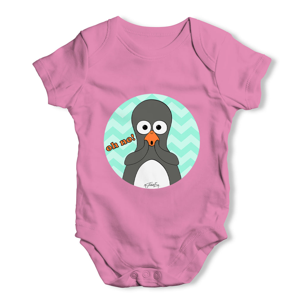Guin The Penguin Oh No Emoticon Baby Grow Bodysuit