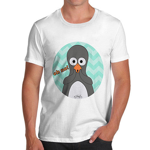 Men's Guin Penguin Oh No! Emoticon T-Shirt