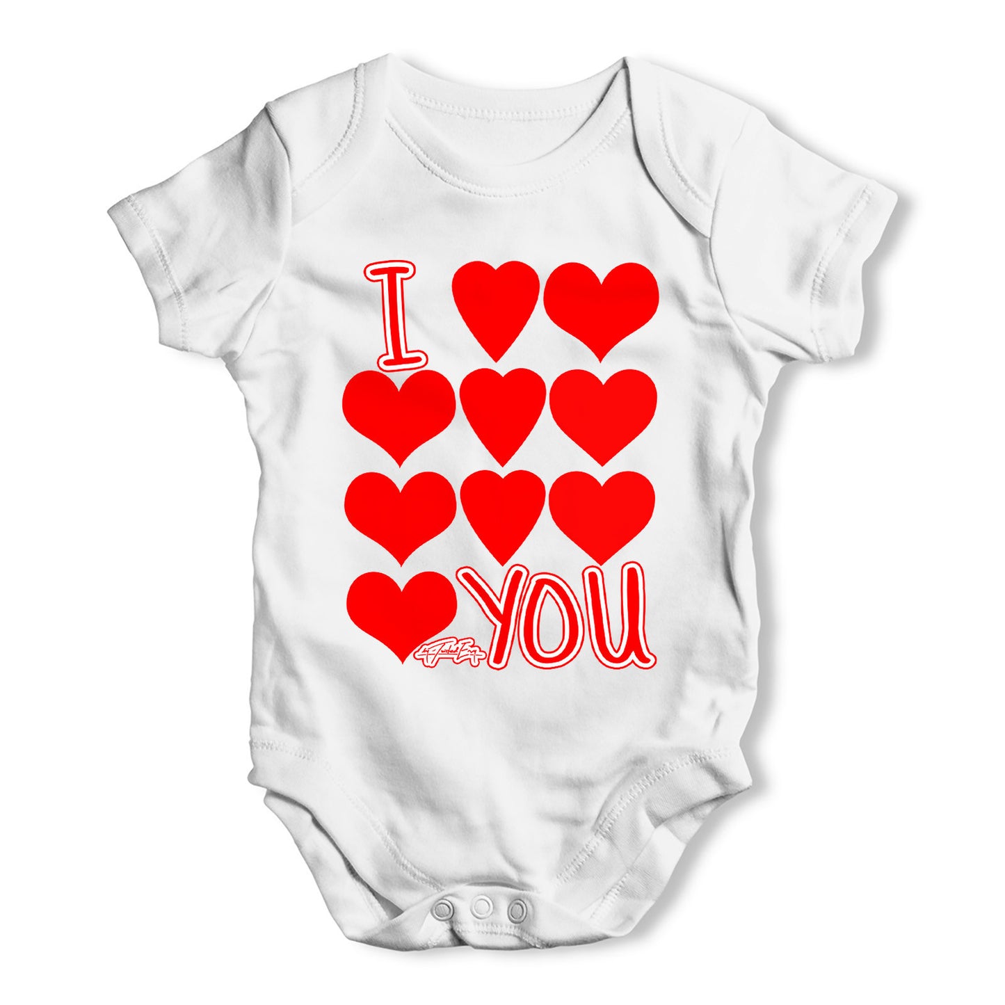 I Hearts Love You Baby Grow Bodysuit