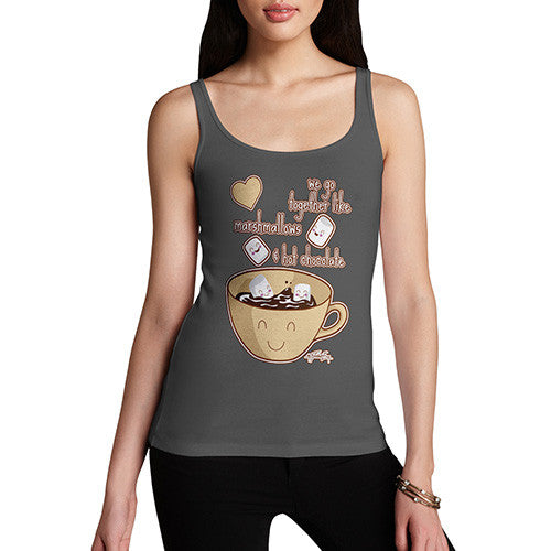 Women's We Go Together Like Marshmallows + Hot Chocolate Tank Top