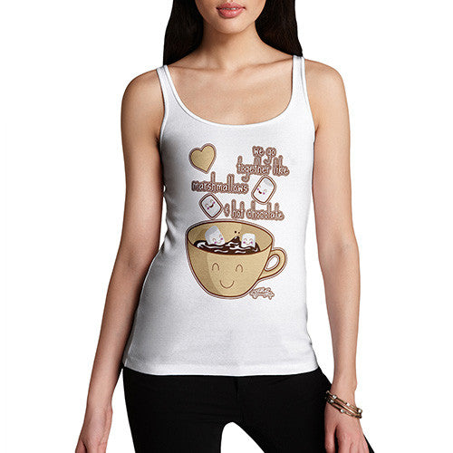 Women's We Go Together Like Marshmallows + Hot Chocolate Tank Top