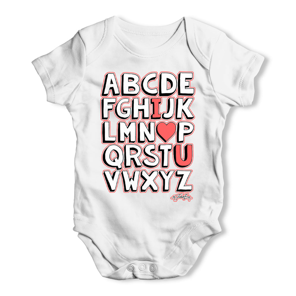 Alphabet I Love You Baby Grow Bodysuit