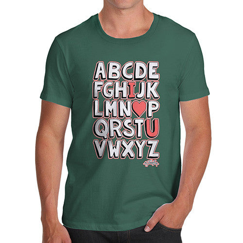 Men's Alphabet I <3 You T-Shirt