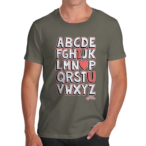 Men's Alphabet I <3 You T-Shirt