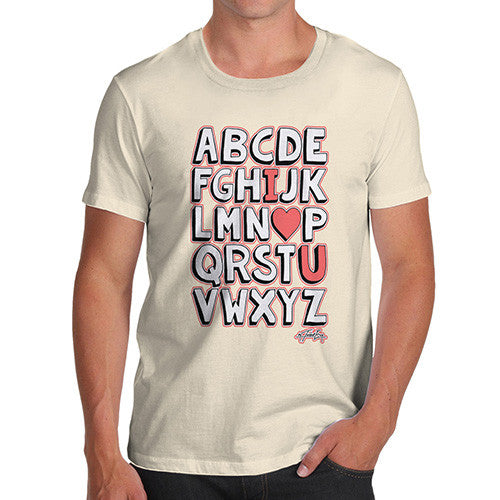 Men's Alphabet I <3 You T-Shirt