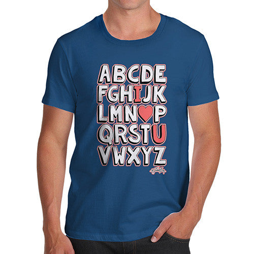 Men's Alphabet I <3 You T-Shirt