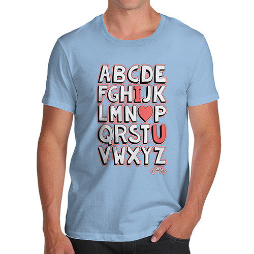 Men's Alphabet I <3 You T-Shirt