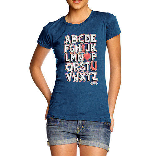 Women's Alphabet I <3 You T-Shirt