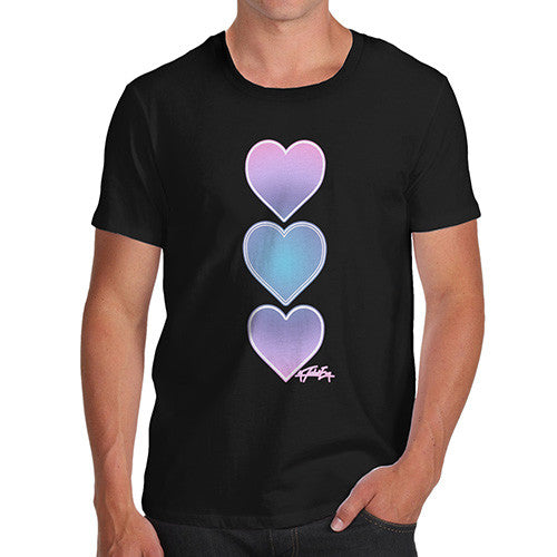 Men's Purple Tie Dye Hearts T-Shirt