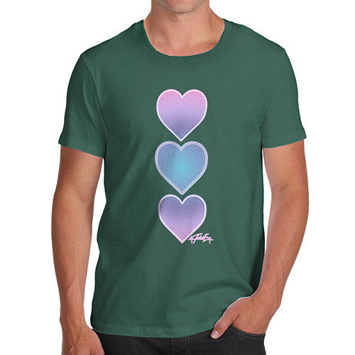 Men's Purple Tie Dye Hearts T-Shirt