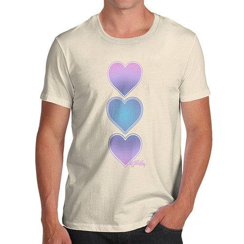 Men's Purple Tie Dye Hearts T-Shirt