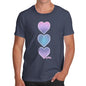 Men's Purple Tie Dye Hearts T-Shirt