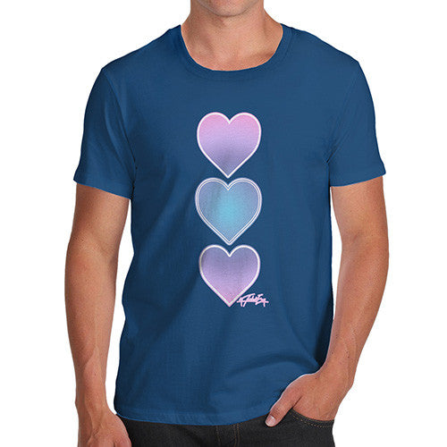 Men's Purple Tie Dye Hearts T-Shirt