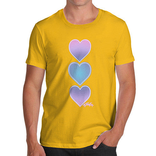 Men's Purple Tie Dye Hearts T-Shirt