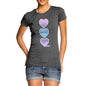 Women's Purple Tie Dye Hearts T-Shirt