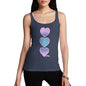 Women's Purple Tie Dye Hearts Tank Top