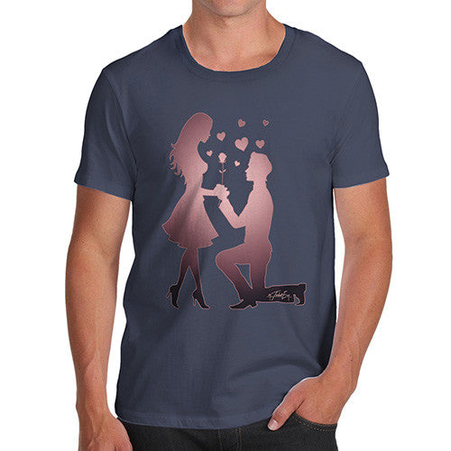 Men's Valentine's Rose Proposal T-Shirt