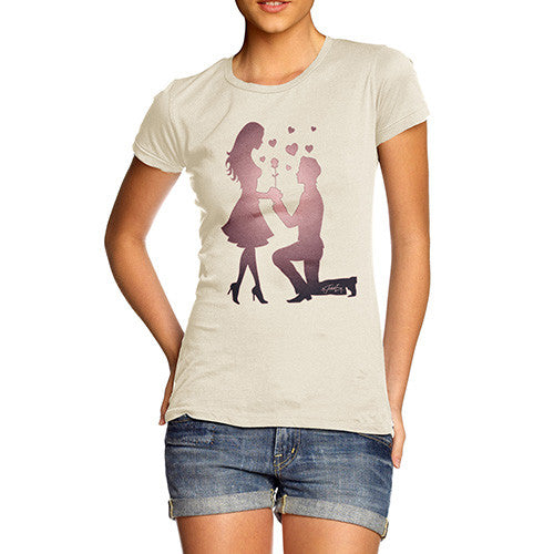 Women's Valentine's Rose Proposal T-Shirt