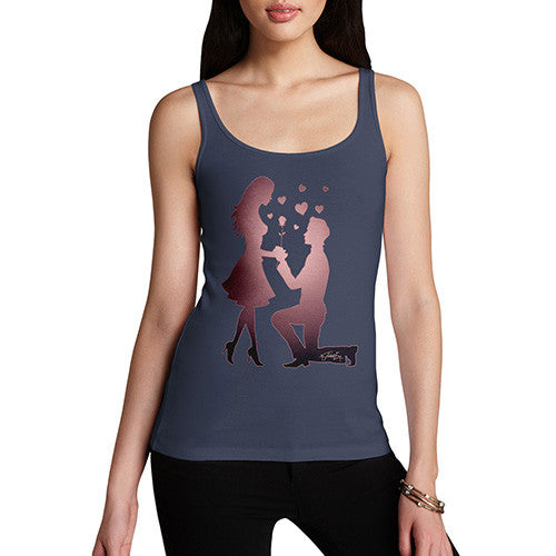 Women's Valentine's Rose Proposal Tank Top