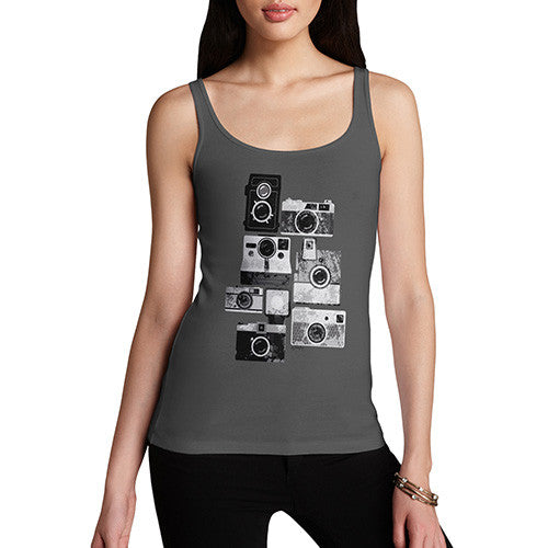 Women's Vintage Cameras Tank Top