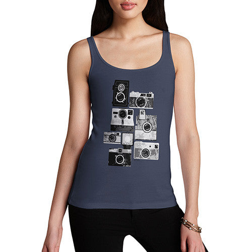 Women's Vintage Cameras Tank Top