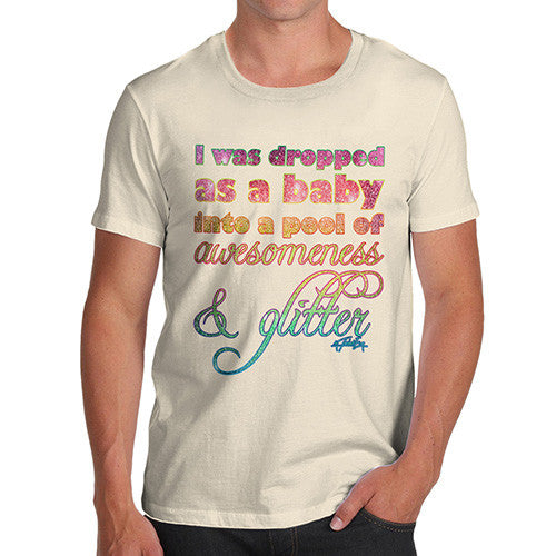 Men's Dropped As A Baby Into Glitter T-Shirt