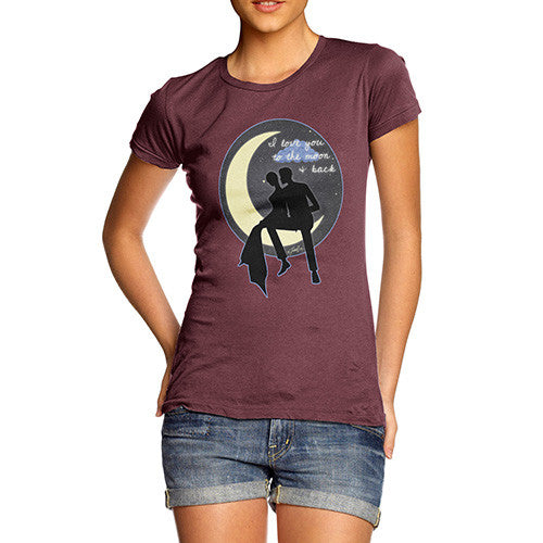 Women's I Love You To The Moon & Back Couple T-Shirt