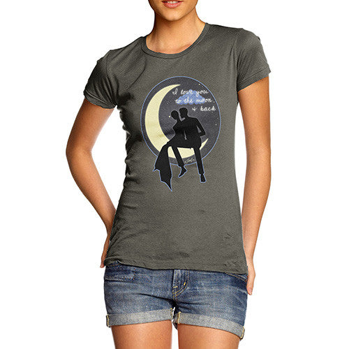 Women's I Love You To The Moon & Back Couple T-Shirt