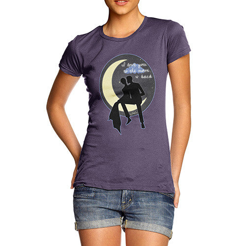 Women's I Love You To The Moon & Back Couple T-Shirt