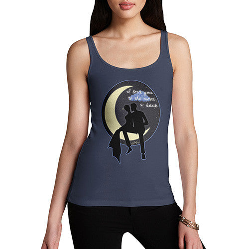 Women's I Love You To The Moon & Back Couple Tank Top