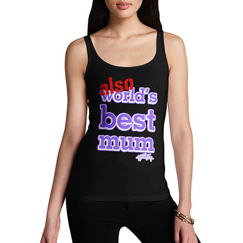 Women's Also World's Best Mum Purple Tank Top