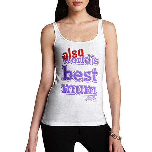 Women's Also World's Best Mum Purple Tank Top