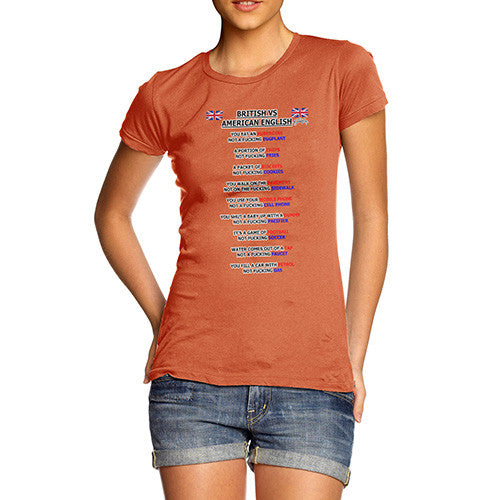 Women's British vs American English Grammar T-Shirt