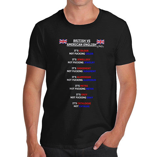 Men's British vs American English Words T-Shirt