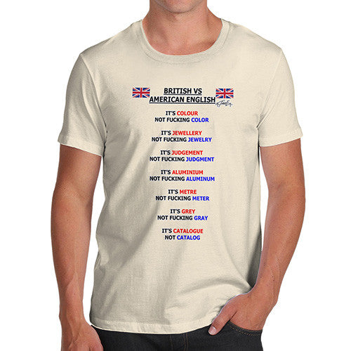Men's British vs American English Words T-Shirt