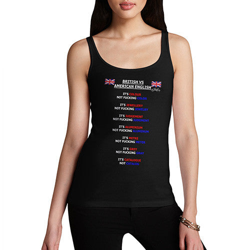 Women's British vs American English Words Tank Top