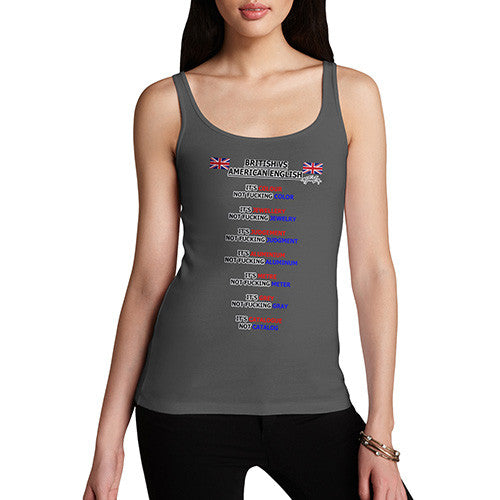 Women's British vs American English Words Tank Top