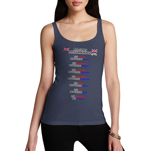 Women's British vs American English Words Tank Top