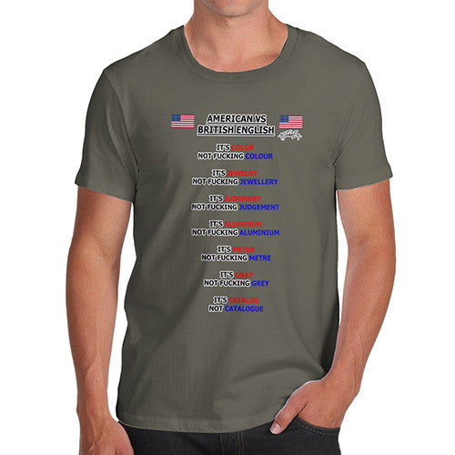 Men's American vs British English Words T-Shirt