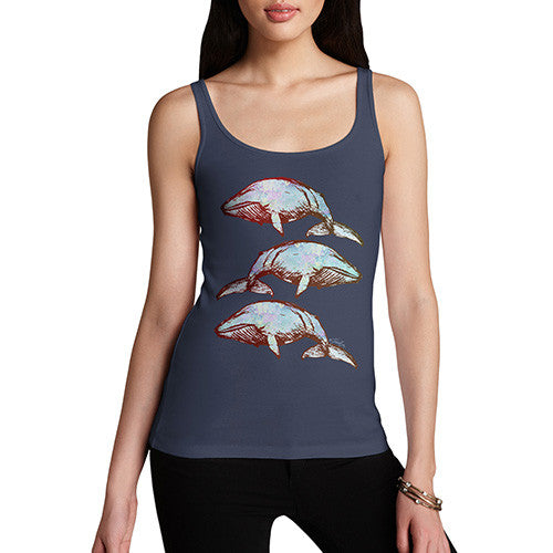 Women's Blue Whales Tank Top