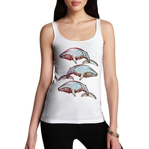 Women's Blue Whales Tank Top