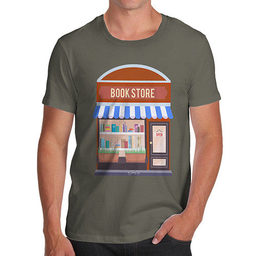 Men's Cute Bookstore T-Shirt