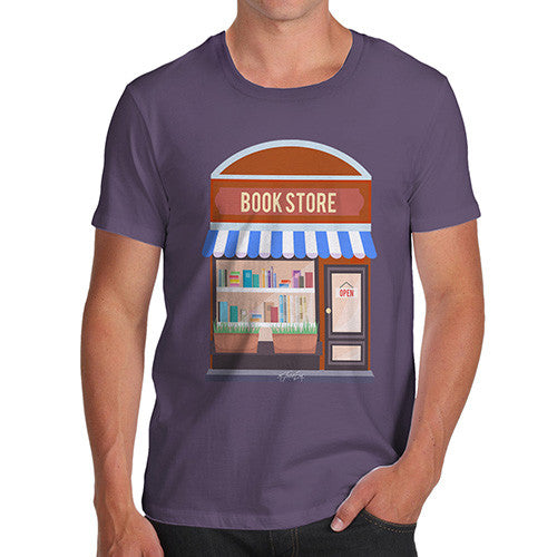 Men's Cute Bookstore T-Shirt