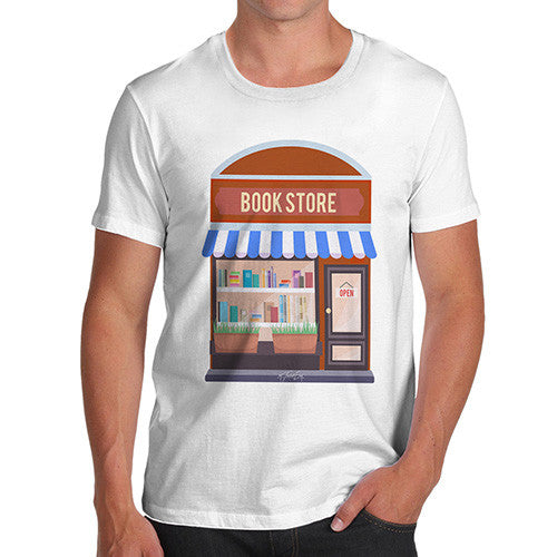 Men's Cute Bookstore T-Shirt