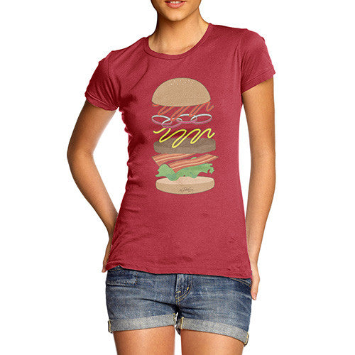 Women's Hamburger Ingredients T-Shirt