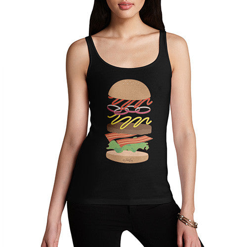 Women's Hamburger Ingredients Tank Top